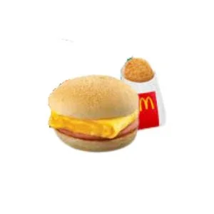 Cheesy Eggdesal With Ham & Hash Browns