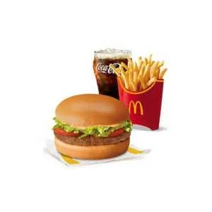 Burger McDo with Lettuce & Tomatoes with  Fries and Drink